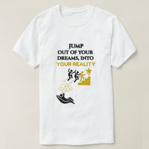 DREAM BIG  WHITE GRAPHIC MOTIVATIONAL UNISEX MENS  T-Shirt