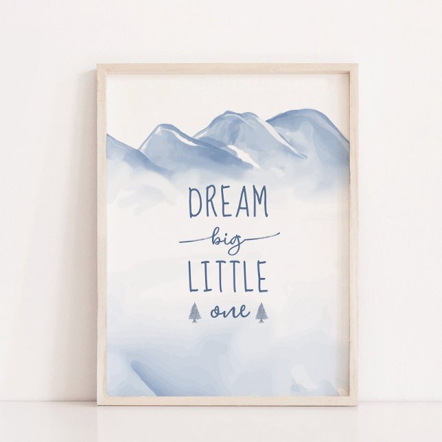 Dream Big Winter Mountain Nursery Wall Decor (Dream Big Winter Mountain Nursery Wall Decor)