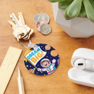 Dream Big with a Kid Astronaut Key Ring