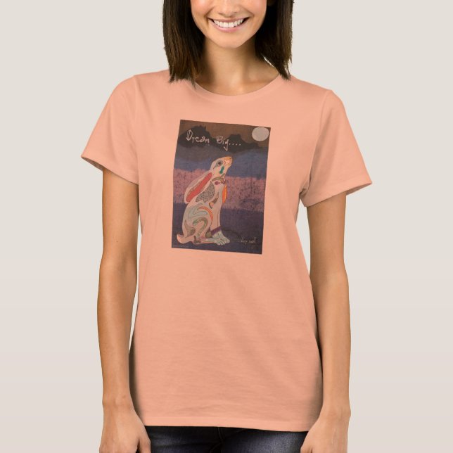 'Dream Big.. worry small' Moon Gazing Hare Top (Front)