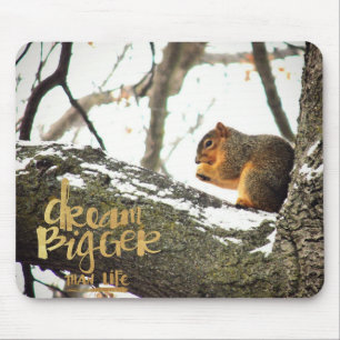 Dream Bigger than Life Squirrel Mouse Mat