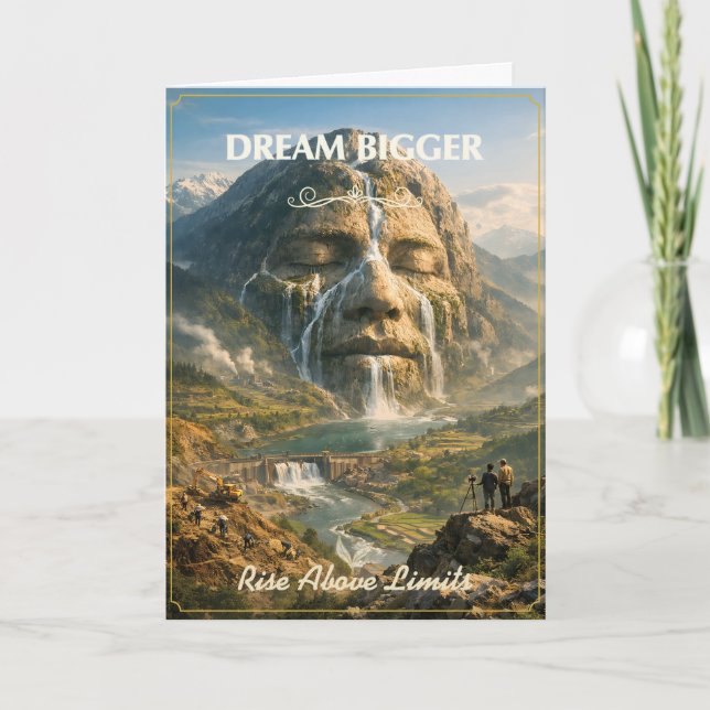 Dream Bigger Vision Success Mindset Print Card (Front)