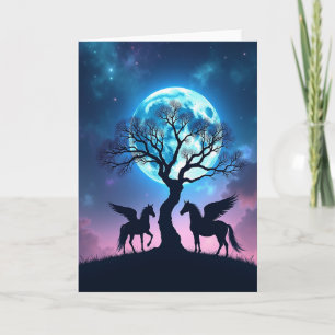 Dream Birthday Blue Moon Night Card