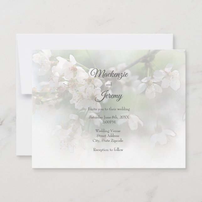 Dream Blossoms 2 Invitation (Front)