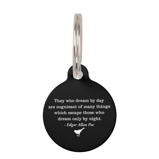 Dream by Day Poe Quote Pet Tag (Front)