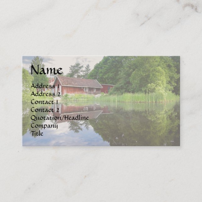 Dream Cabin Lake House Pond Real Estate Agent Business Card (Front)