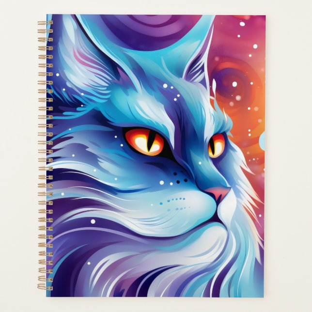 Dream Cat Blue Planner (Front)