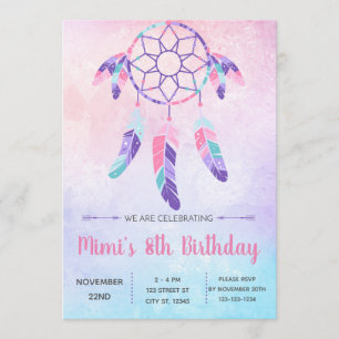 Dream Catcher Birthday Invitation