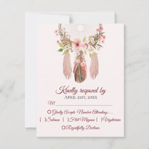 Dream Catcher   Boho Wedding Response Cards