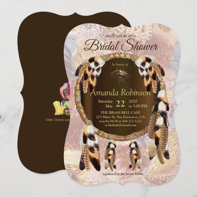 Dream Catcher Bridal Shower Invitation (Front/Back)