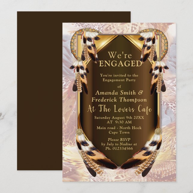 Dream Catcher Engagement Invitation (Front/Back)