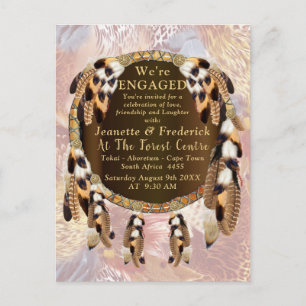 Dream Catcher Engagement Invitation Postcard