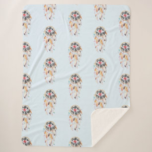 Dream Catcher Follow your heart Sherpa Blanket