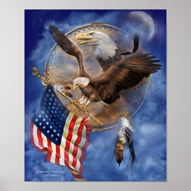 Dream Catcher - Freedom Eagle Art Poster/Print Poster (Front)