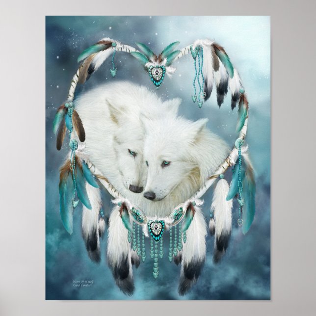 Dream Catcher - Heart Of A Wolf Art Poster/Print Poster (Front)