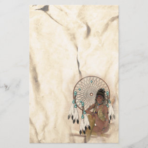 Dream Catcher  Indian Maiden Native American  Stat