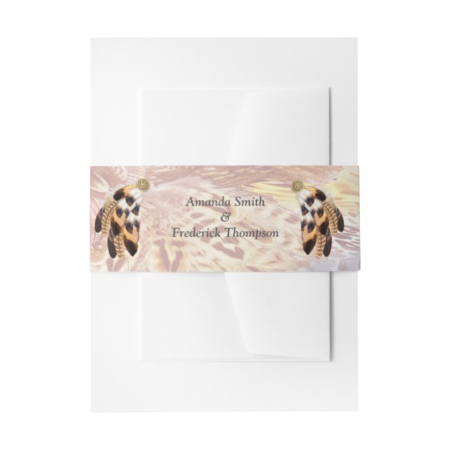 Dream Catcher Invitation Belly Band (Front Example)