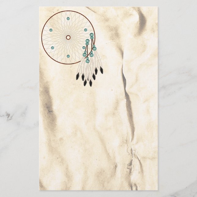 Dream Catcher  Native American  Stationery (Front)