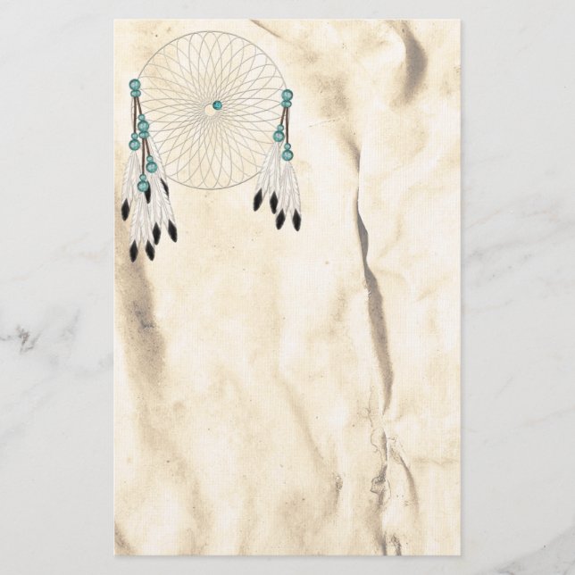 Dream Catcher  Native American  Stationery (Front)