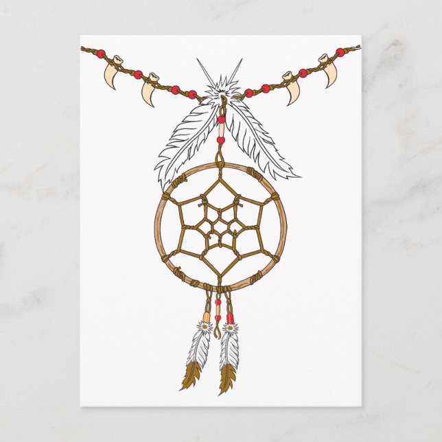 Dream Catcher Necklace Postcard (Front)
