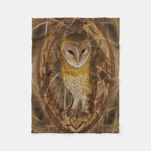 Dream catcher owl fleece blanket (Front)