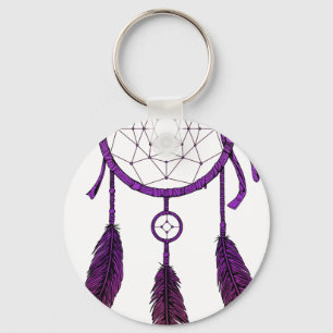 Dream Catcher Purple Key Ring