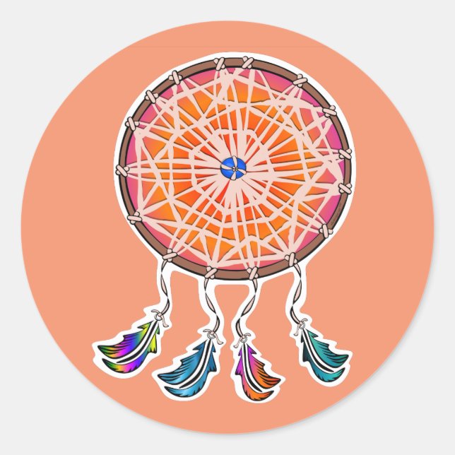 Dream Catcher Round Sticker (Front)