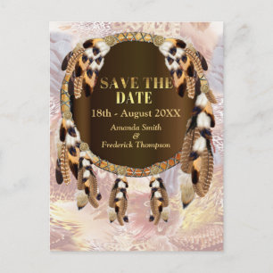 Dream Catcher  Save the Dates Announcement Postcard