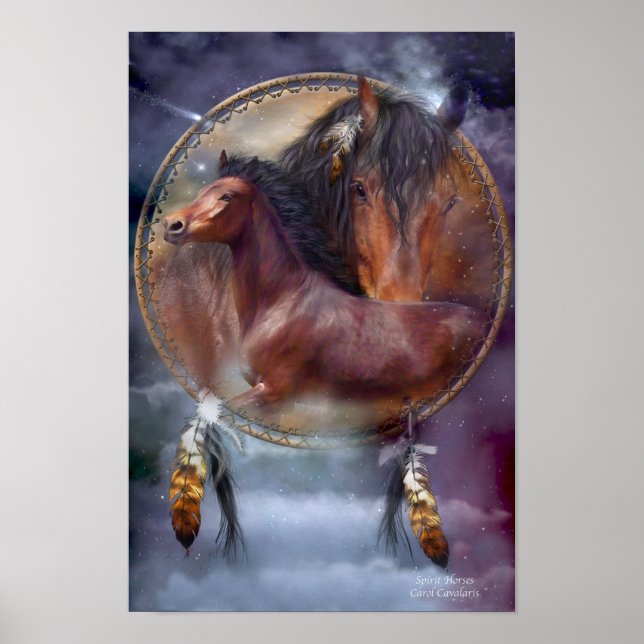 Dream Catcher Series - Spirit Horses Poster/Print Poster (Front)