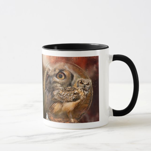 Dream Catcher Series - Spirit Of The Owls Mug (Right)