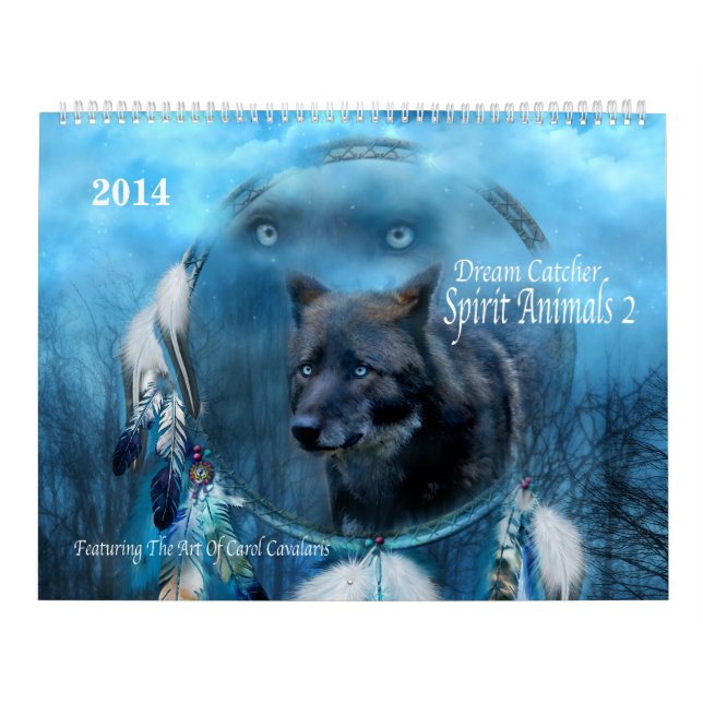 Dream Catcher Spirit Animals Art Calendar 2014 (Cover)