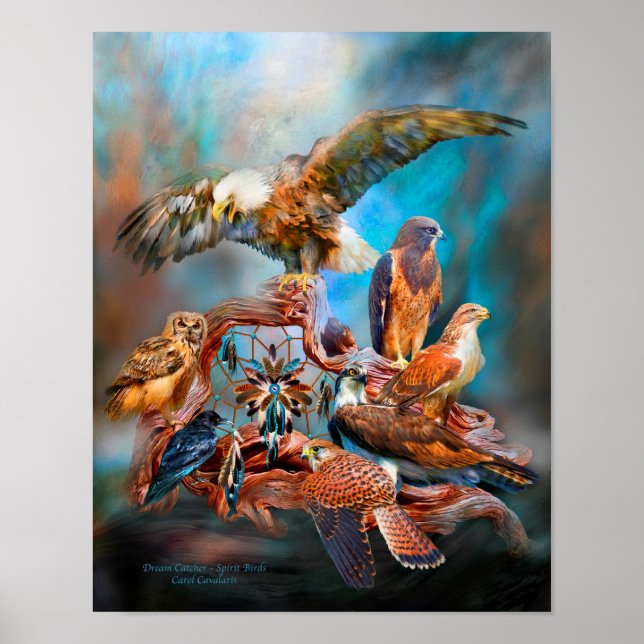 Dream Catcher_Spirit Birds Art Poster/Print Poster (Front)