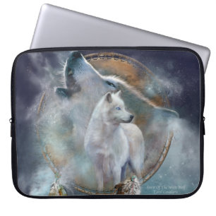 Dream Catcher - Spirit Wolf Laptop Sleeve