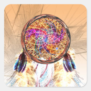 Dream Catcher Square Sticker