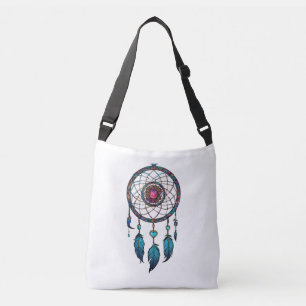 Dream Catcher Tattoo - A Fusion of Light and Tradi Crossbody Bag