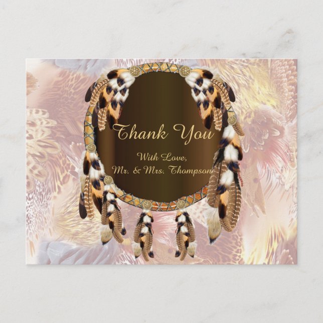 Dream Catcher Thank You Announcement Postcard (Front)