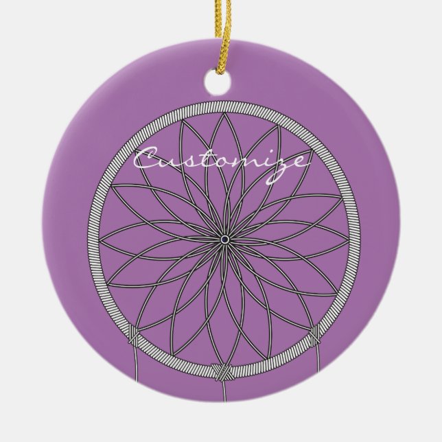 Dream-catcher Thunder_Cove Ceramic Tree Decoration (Front)