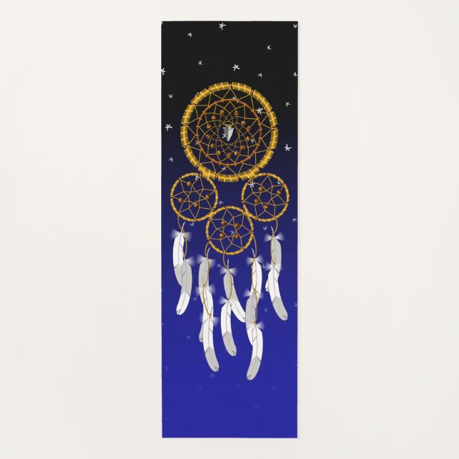 Dream Catcher--Tiger's Eye Yoga Mat (Front)