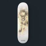 *~* Dream Catcher Tribal Shaman Sacred Shamanic Skateboard<br><div class="desc">* Western BOHO American Watercolor Abstract Dream Catcher Journey with lovely Feathers as a Shamanic symbol for a Native American Spiritual Healer or BOHEMIAM design. * . *** The colours are Sepia , Yellow , Grey .. This spirit based esoteric popular boho creative abstract modern dreamcatcher and feathers design will...</div>
