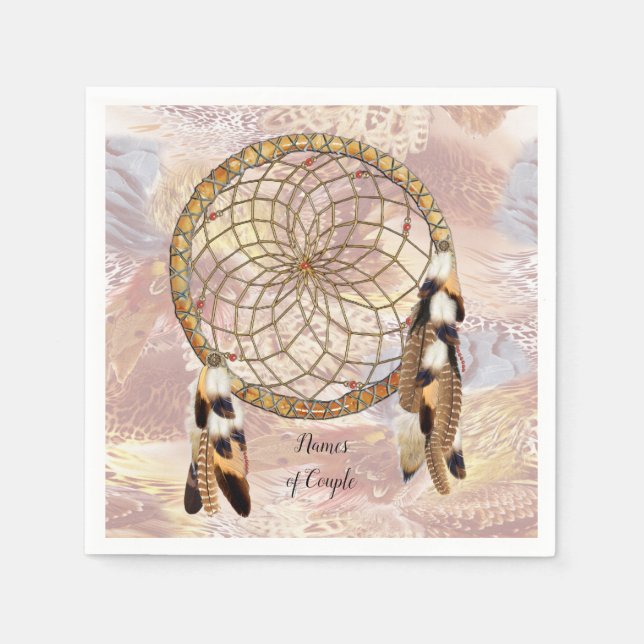 Dream Catcher Wedding Decor Napkin (Front)