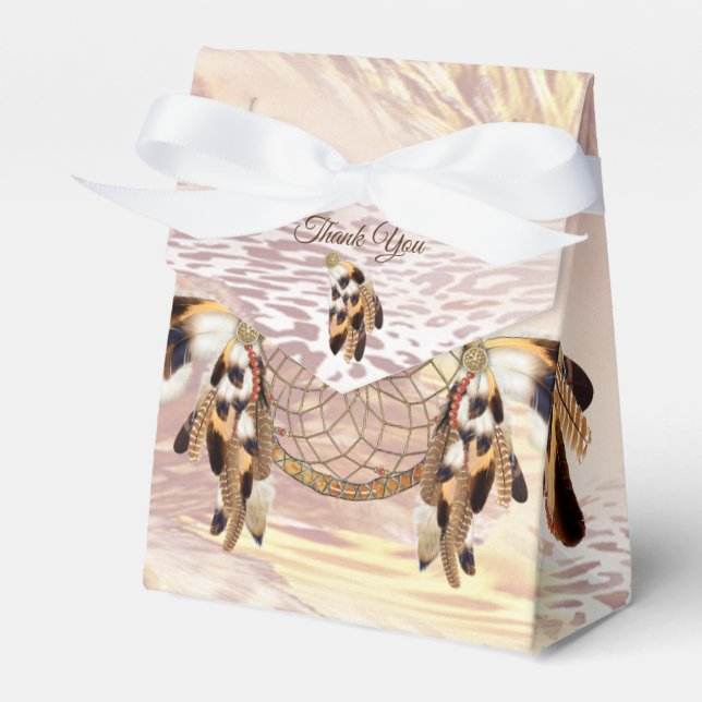 Dream Catcher Wedding Favour Box (Front Side)