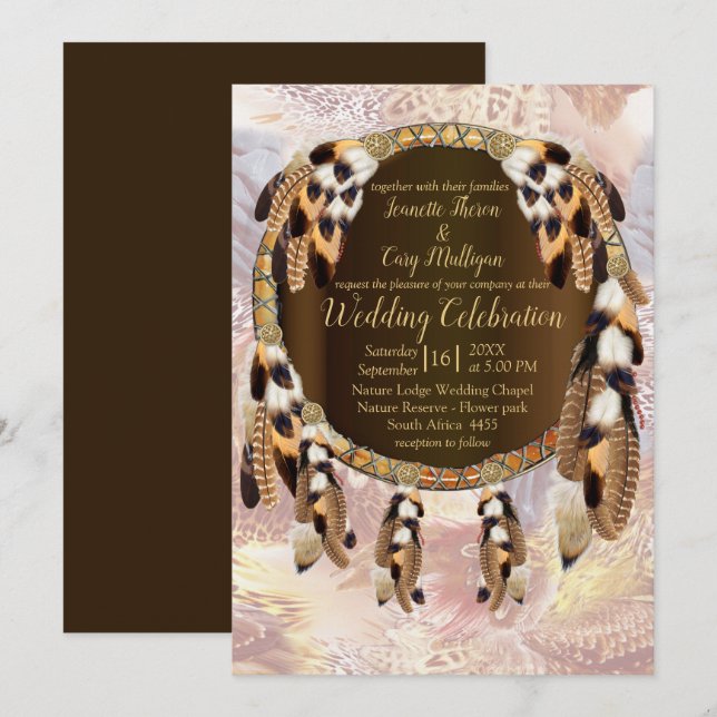Dream Catcher Wedding Invitation (Front/Back)