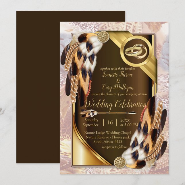 Dream Catcher Wedding Invitation (Front/Back)