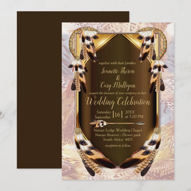 Dream Catcher Wedding Invitation (Front/Back)