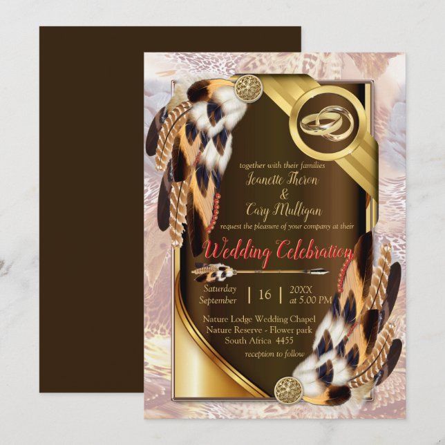 Dream Catcher Wedding Invitation (Front/Back)
