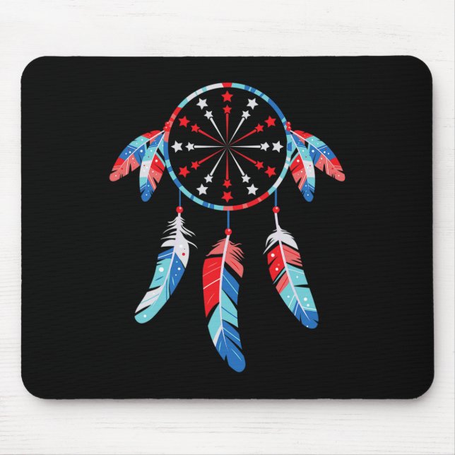 Dream Catcher Wind Chimes 4TH Of July Mouse Mat (Front)