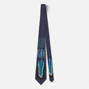 Dream catcher with a magic-bird turquoise feathers tie