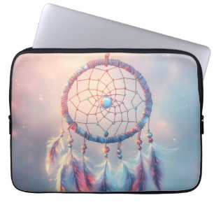 Dream Catcher with Soft Feathers and Beads Laptop Sleeve