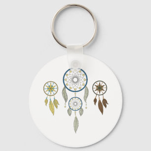 Dream Catchers Background Key Ring