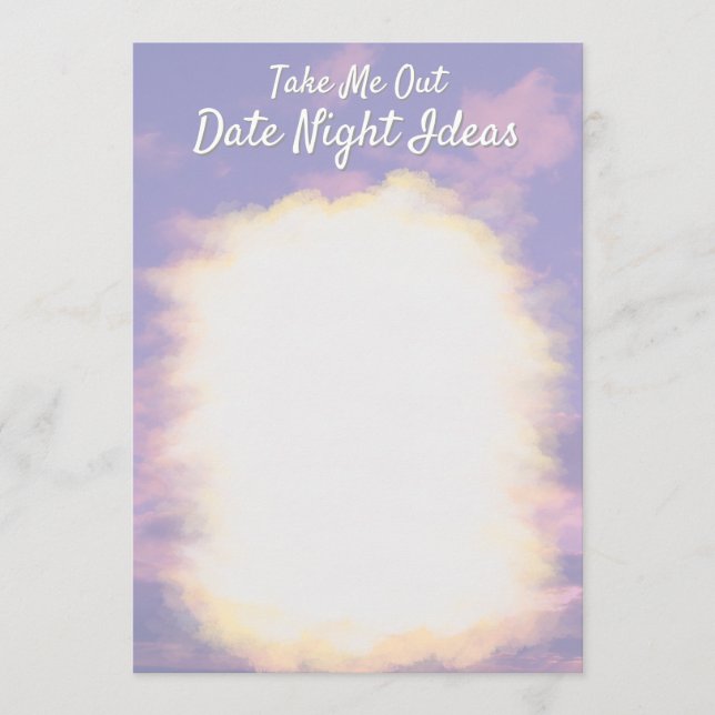 Dream Clouds Lover Cards - Date Night Ideas (Front)